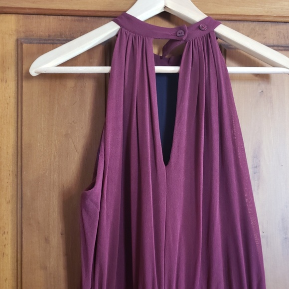 Fuzzi Italian Maxi Dress / burgandy - Picture 3 of 5